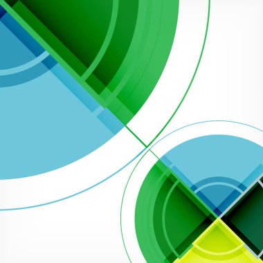 Yaratıcı 3d etkisi ile geometrik arka plan daire