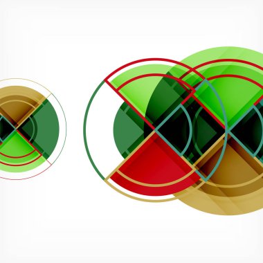 Yaratıcı 3d etkisi ile geometrik arka plan daire