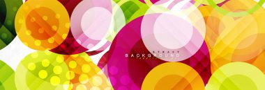 Soyut renkli geometrik kompozisyon - çok renkli daire arka plan