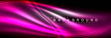 Neon parlayan sıvı dalga çizgileri, sihirli enerji uzay ışığı konsepti, soyut arka plan duvar kağıdı tasarımı