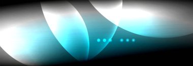 Vektör bulanık neon parlayan çevreler akan ve sıvı kavramı, enerji magic fantastik arka plan ışık