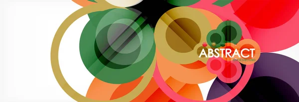 Abstracte kleurrijke geometrische compositie - veelkleurige cirkel achtergrond — Stockvector