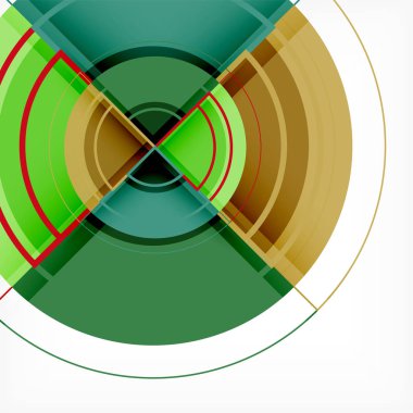 Yaratıcı 3d etkisi ile geometrik arka plan daire