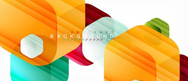 Çok renkli altıgenler geometrik arka plan vektör