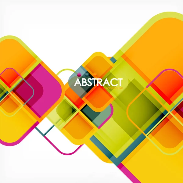 Vierkant geometrische abstracte achtergrond, papier kunst design voor cover ontwerp, sjabloon boek, poster, cd cover illustratie — Stockvector