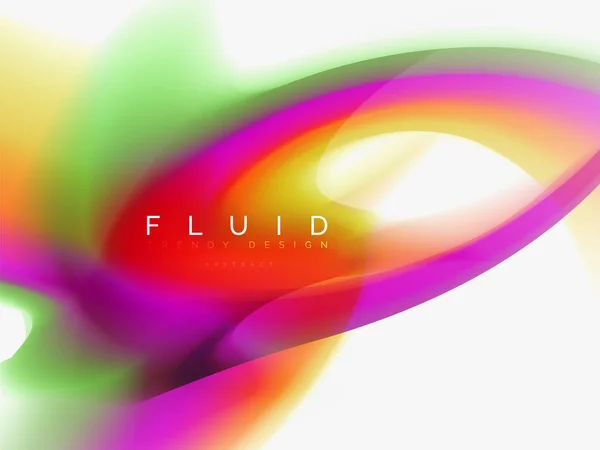 Arrière-plan abstrait fluide couleurs design — Image vectorielle
