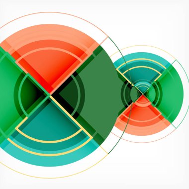 Yaratıcı 3d etkisi ile geometrik arka plan daire