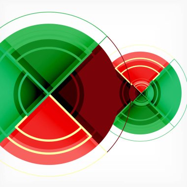 Yaratıcı 3d etkisi ile geometrik arka plan daire
