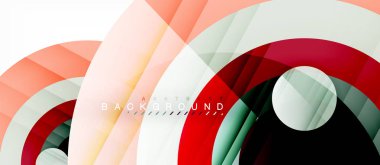 Parlak renkli daireler arka plan, modern geometrik tasarım soyut