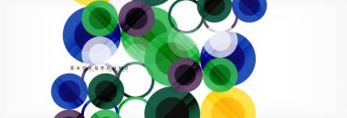 Soyut renkli geometrik kompozisyon - çok renkli daire arka plan