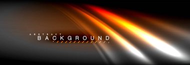 Neon parlayan sıvı dalga çizgileri, sihirli enerji uzay ışığı konsepti, soyut arka plan duvar kağıdı tasarımı