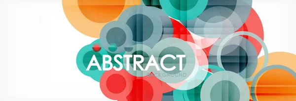 Abstraktní barevné geometrické kompozice - vícebarevné kruh pozadí — Stockový vektor