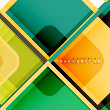 Geometrik arka plan, kağıt sanat tasarlamak için kapak tasarımı, kitap şablonu, poster, cd kapak illüstrasyon kare