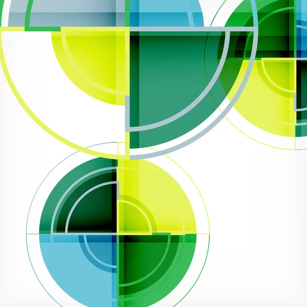 Creatieve kringen geometrische abstracte achtergrond met 3d effect — Stockvector