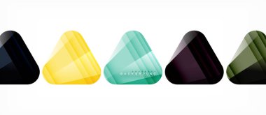 Cam üçgenler modern geometrik kompozisyon, arka plan