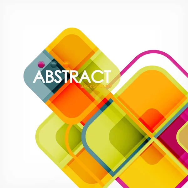 Vierkant geometrische abstracte achtergrond, papier kunst design voor cover ontwerp, sjabloon boek, poster, cd cover illustratie — Stockvector