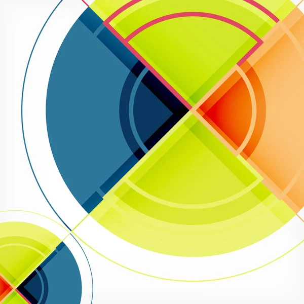 Cercles créatifs fond abstrait géométrique avec effet 3d — Image vectorielle