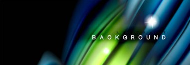 Renk dalgalar siyah, sıvı akan şekillerdeki karıştırma