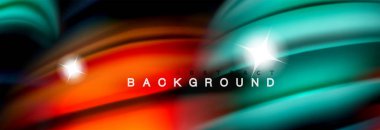 Renk dalgalar siyah, sıvı akan şekillerdeki karıştırma