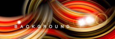 Renk dalgalar siyah, sıvı akan şekillerdeki karıştırma