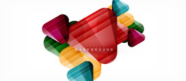 Cam üçgenler modern geometrik kompozisyon, arka plan