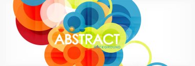 Soyut renkli geometrik kompozisyon - çok renkli daire arka plan