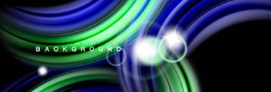 Karıştırma sıvı renk dalgalar siyah akan arka plan soyut tasarım