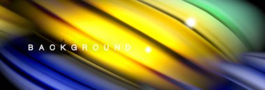 Karıştırma sıvı renk dalgalar siyah akan arka plan soyut tasarım