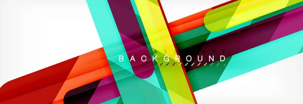 Abstrakte farbenfrohe Linien, moderne geometrische Hintergrundgestaltung — Stockvektor