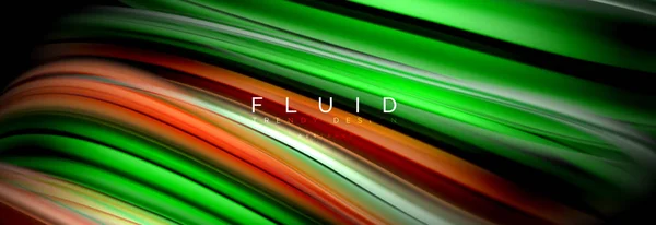 Diseño abstracto de fondo, que fluye mezclando ondas de color líquido en negro — Archivo Imágenes Vectoriales