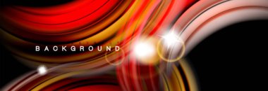 Renk dalgalar siyah, sıvı akan şekillerdeki karıştırma