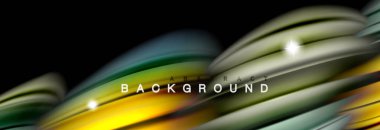 Renk dalgalar siyah, sıvı akan şekillerdeki karıştırma