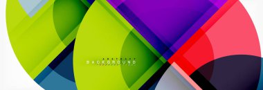 Vektör fantastik daire modern geometrik arka plan şablonu