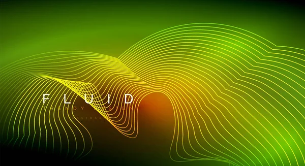 Digitala flödande våg partiklar abstrakt bakgrund — Stock vektor