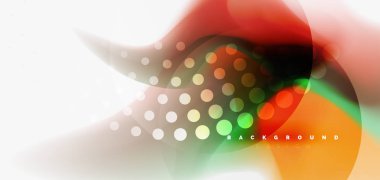 Renk akan dalga, trendy sıvı tasarım şablonu