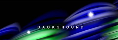 Karıştırma sıvı renk dalgalar siyah akan arka plan soyut tasarım