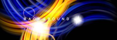 Karıştırma sıvı renk dalgalar siyah akan arka plan soyut tasarım