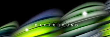 Karıştırma sıvı renk dalgalar siyah akan arka plan soyut tasarım