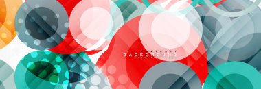 Soyut renkli geometrik kompozisyon - çok renkli daire arka plan