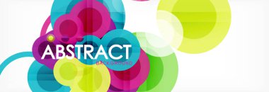 Soyut renkli geometrik kompozisyon - çok renkli daire arka plan