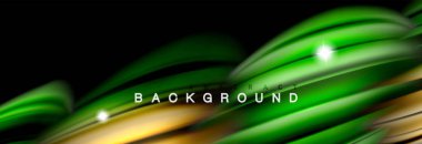 Renk dalgalar siyah, sıvı akan şekillerdeki karıştırma