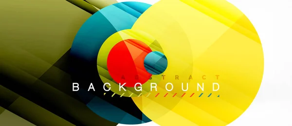 Círculos coloridos brilhantes fundo abstrato, design geométrico moderno —  Vetores de Stock