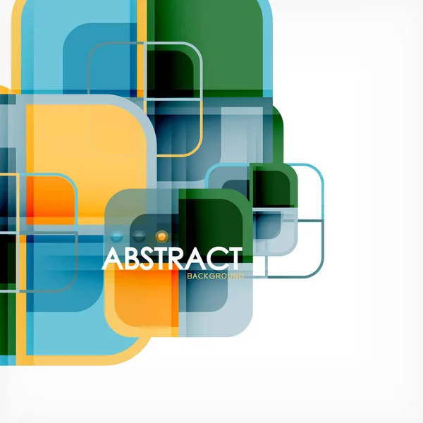 Fondo abstracto, formas cuadradas composición geométrica — Archivo Imágenes Vectoriales