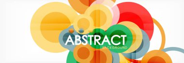 Soyut renkli geometrik kompozisyon - çok renkli daire arka plan