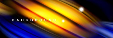 Karıştırma sıvı renk dalgalar siyah akan arka plan soyut tasarım