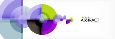 Arka plan parlak geometrik tasarım daireler