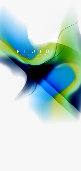 Mezcla de flujo de color líquido fondo abstracto. Plantilla de diseño abstracto de moda para presentación de negocios o tecnología, póster de Internet o portada de folleto web, papel pintado — Archivo Imágenes Vectoriales