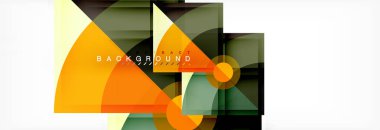 Üçgenler ve daire geometrik arka plan