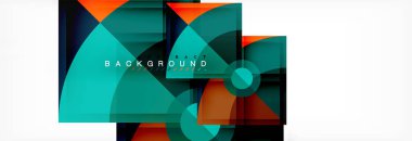 Üçgenler ve daire geometrik arka plan