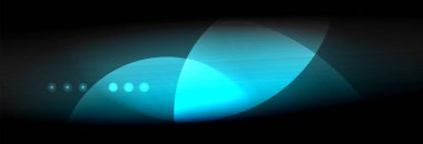 Vektör bulanık neon parlayan çevreler akan ve sıvı kavramı, enerji magic fantastik arka plan ışık